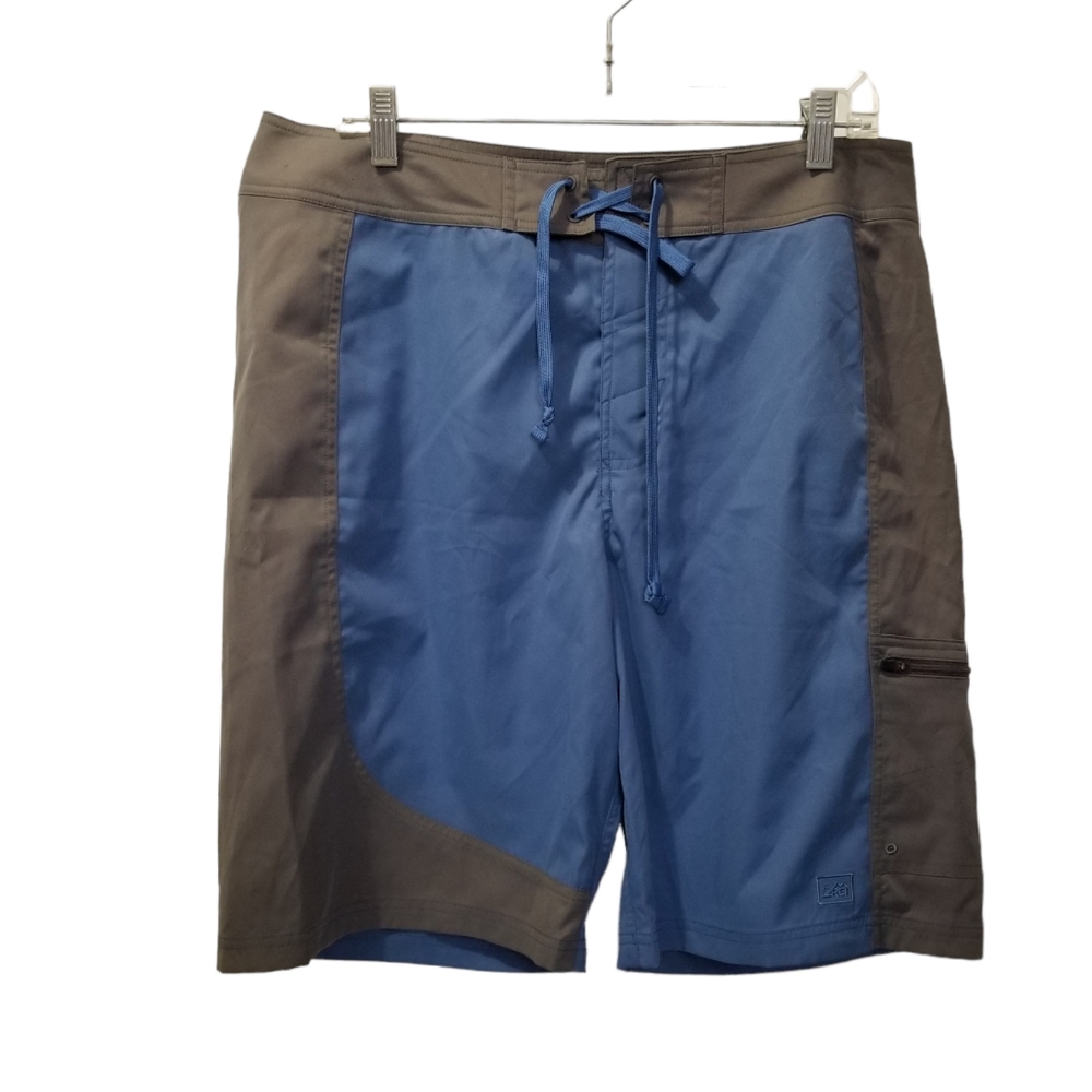 REI‎ Mens Large L Board Shorts Swim Trunks Recreational Equipment Inc Blu…